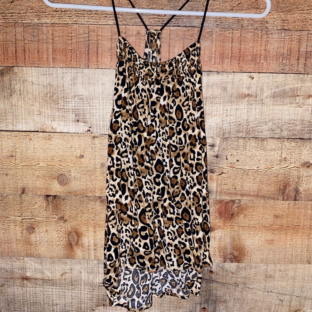 Leopard Print Spaghetti Strap Dress